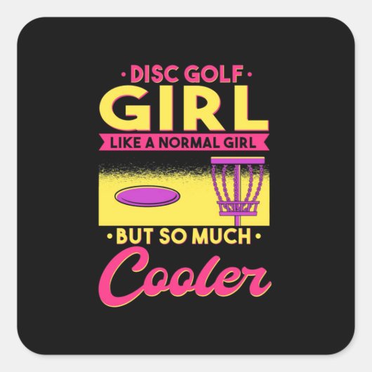 Disk Golf ist Cool Quadratischer Aufkleber (Vorderseite)