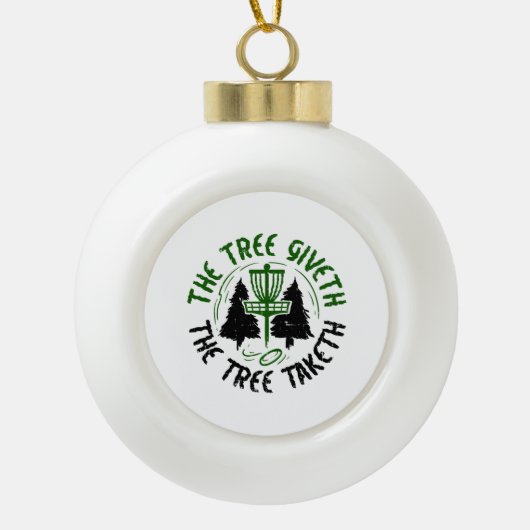 Disk Golf Keramik Kugel-Ornament (Vorderseite)