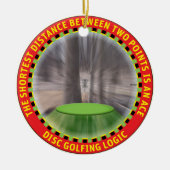Disk Golf Logic Keramik Ornament (Vorne)
