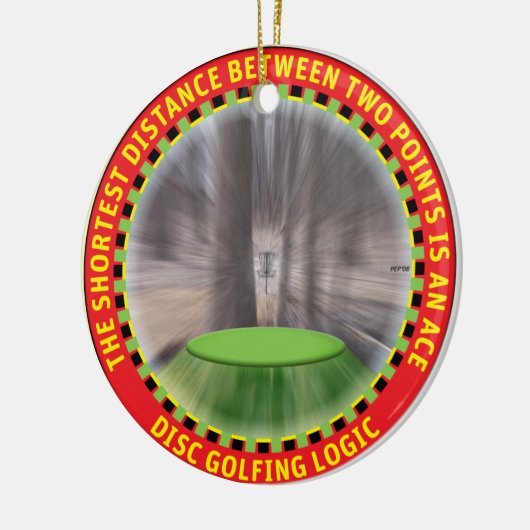 Disk Golf Logic Keramik Ornament (Links)