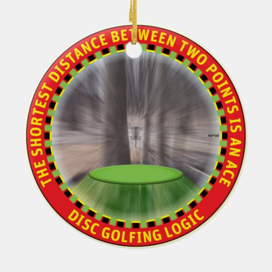 Disk Golf Logic Keramik Ornament (Hinten)