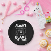 Disk Golf macht immer den Bäumen die Schuld Pappteller (Party)