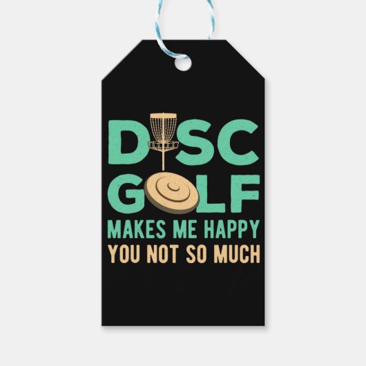 Disk Golf macht mich glücklich Geschenkanhänger (Vorderseite)