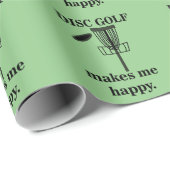 Disk Golf macht mich glücklich Golf Geschenkpapier (Rolleneckpunkt)