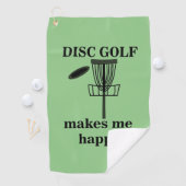 Disk Golf macht mich glücklich Golf Golfhandtuch (Insitu)