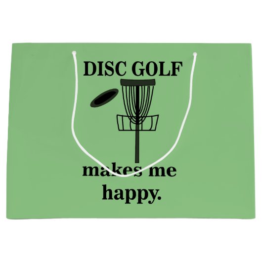 Disk Golf macht mich glücklich Golf Große Geschenktüte (Vorderseite)