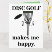 Disk Golf macht mich glücklich Golf Gruß Karte (Gelbe Blume)