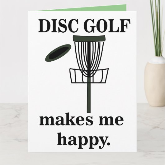 Disk Golf macht mich glücklich Golf Gruß Karte (Vorderseite)