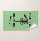 Disk Golf macht mich glücklich Golf Handtuch (Handtuch)