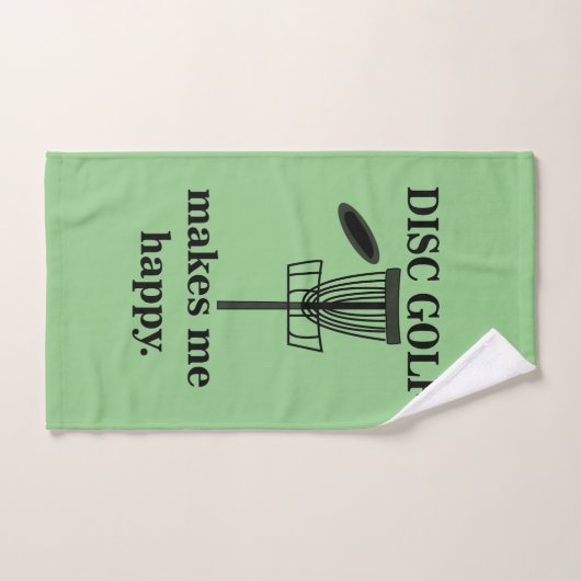Disk Golf macht mich glücklich Golf Handtuch (Handtuch)