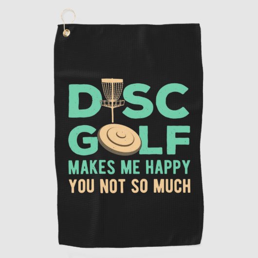 Disk Golf macht mich glücklich Golfhandtuch (Vorderseite)