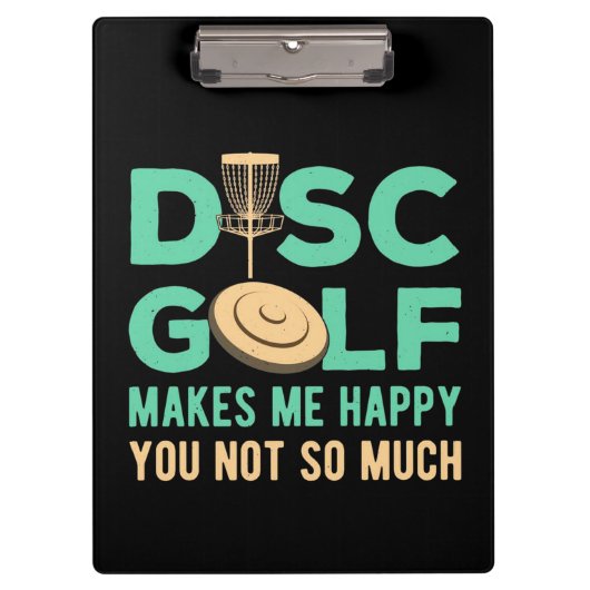 Disk Golf macht mich glücklich Klemmbrett (Vorderseite)