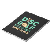 Disk Golf macht mich glücklich Notizblock (Rotiert)