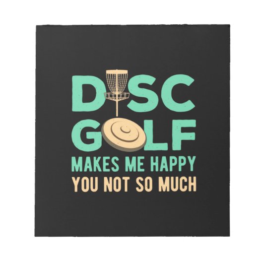 Disk Golf macht mich glücklich Notizblock (Vorderseite)