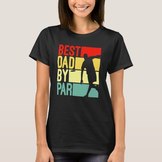 Disk Golf Men Bester Vater per Par Disc Golf Vinta T-Shirt (Vorderseite)