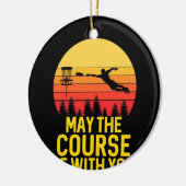 Disk Golf mit Ihnen Keramik Ornament (Links)