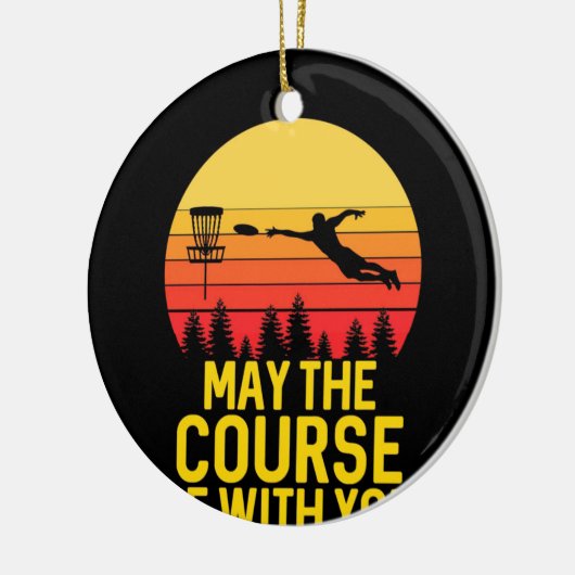 Disk Golf mit Ihnen Keramik Ornament (Links)