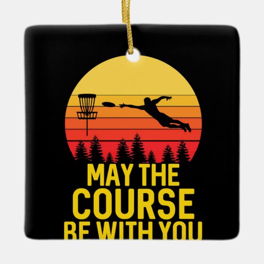Disk Golf mit Ihnen Keramikornament (Vorderseite)