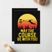 Disk Golf mit Ihnen Mitteilungskarte (Vorderseite/Rückseite Beispiel)