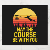 Disk Golf mit Ihnen Schaumweinetikett (Einzelnes Label)