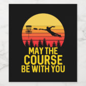 Disk Golf mit Ihnen Weinetikett (Einzelnes Label)