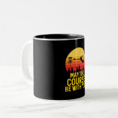 Disk Golf mit Ihnen Zweifarbige Tasse (Vorderseite Links)