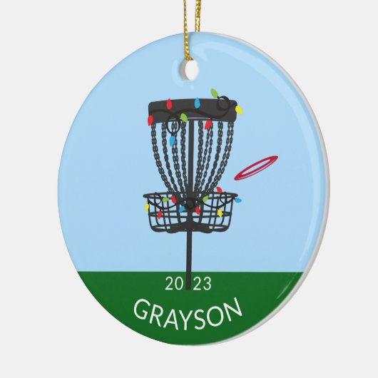 Disk Golf Monogram Ornament (Links)