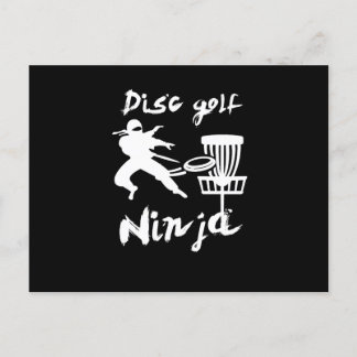 Disk Golf Ninja Golfer Frisbee Player Sport Feiertagspostkarte