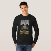 Disk Golf Opa wie eine normale Frisbee Frolf Disk T-Shirt (Vorne ganz)