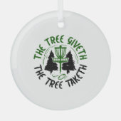 Disk Golf Ornament Aus Glas (Vorderseite)