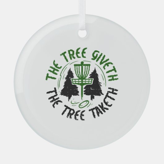 Disk Golf Ornament Aus Glas (Vorderseite)