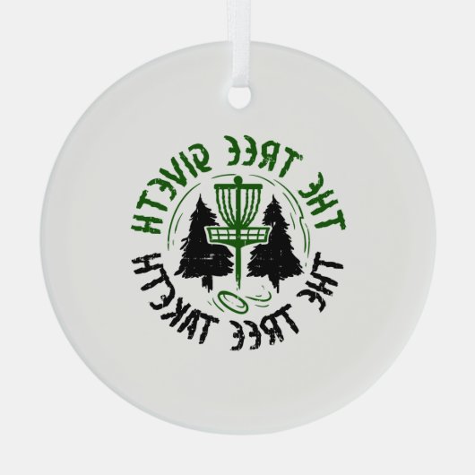 Disk Golf Ornament Aus Glas (Rückseite)