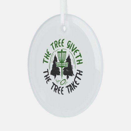 Disk Golf Ornament Aus Glas (Vorderseite links)