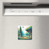 Disk Golf Pixel Art Magnet (In Situ (Geschirrspüler))