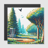 Disk Golf Pixel Art Magnetkarte (Vorne/Hinten)