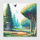 Disk Golf Pixel Art Magnetkarte (Vorderseite)