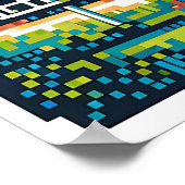 Disk Golf Pixel Art Poster (Ecke)