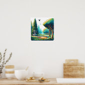 Disk Golf Pixel Art Poster (Küche)