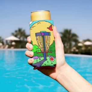 Disk Golf Pixel Art Selters Dosenkühler