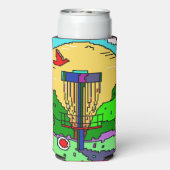 Disk Golf Pixel Art Selters Dosenkühler (Seltzer Rückseite)