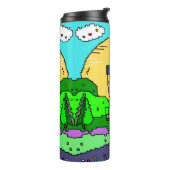 Disk Golf Pixel Art Thermosbecher (Nach links gedreht)