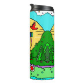 Disk Golf Pixel Art Thermosbecher (Nach rechts gedreht)