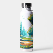 Disk Golf Pixel Art Trinkflasche (Links)