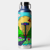 Disk Golf Pixel Art Trinkflasche (Vorderseite)