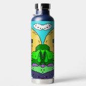 Disk Golf Pixel Art Trinkflasche (Rechts)