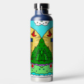 Disk Golf Pixel Art Trinkflasche (links)