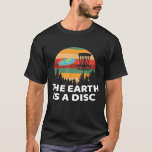Disk Golf Player Flat Earth T-Shirt