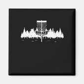 Disk Golf Player Forest Sport Frisbee Disc Golfing Magnet (Vorne)