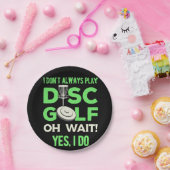 Disk Golf Player | Ich spiele nicht immer Golf spi Pappteller (Party)
