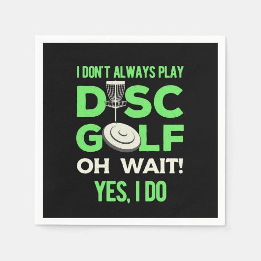 Disk Golf Player | Ich spiele nicht immer Golf spi Serviette (Vorderseite)